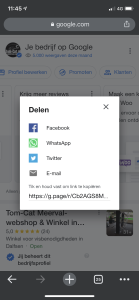 Makkelijk reviews verzamelen via je mobiel op bedrijfsprofiel
